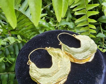18K gold/silver-plated Fulani earrings, African Map, Africa earrings, Big Earrings, Statement earrings, Africa in Africa earrings