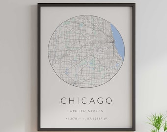 Personalized Map Print, New Home Gift, Map Prints Poster, Anniversary Gift, Custom Map, Home Town Map, City Map, Any City, Digital Download