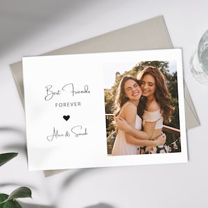 Best Friend Forever Karte | Personalisierte Karte | Beste Freundin Geschenk | Geburtstagsgeschenk | Freundschaftsgeschenk | Personalisierte Geschenke | Grußkarte