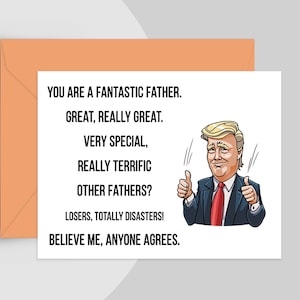 Carte de fête des pères Trump, carte drôle, carte grand papa