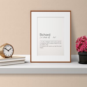 Personalized Name Sign | Custom Name Print | Name Meaning | Digital Printable Art | Home Decor Frame