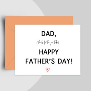 Gracias papá Tarjeta del Día del Padre, Regalo divertido del Día del Padre, Regalo para papá