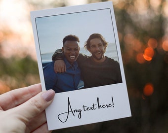 Tarjeta fotográfica personalizada, tarjeta de imagen personalizada, tarjeta de felicitación, regalo personalizado, regalo para cumpleaños, aniversarios, descarga digital de bodas