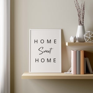 Home Sweet Home | Printable Wall Art | Home Decor Signs | Wall Art Decor | Minimalist Home Decor | Poster Aesthetic