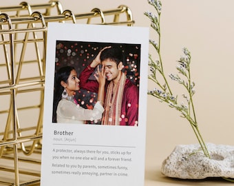 Personalised Photo Rakhi Gift For Brother, Rakhi Card, Happy Rakhsha Bandhan, Rakhri, Greeting Card Printable, Gifts For Brother