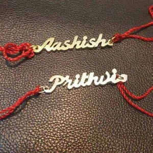 Personalized Name Rakhi, Raksha Bandhan Gift, Rakhi For Brother, Rakhri, Personalised Name Rakhi Thread