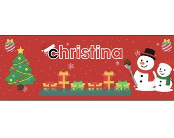 Personalized Nutella Jar Label — Christmas Gift Digital Download (PNG/PDF)