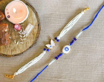 Evil Eye Rakhi, Unique Rakhi, Rakhi Gift, Rakhri, Rakhi For Brother, Kids Rakhi, Cotton thread, Rakhi For Sister, Bhaiya Bhabhi Rakhi