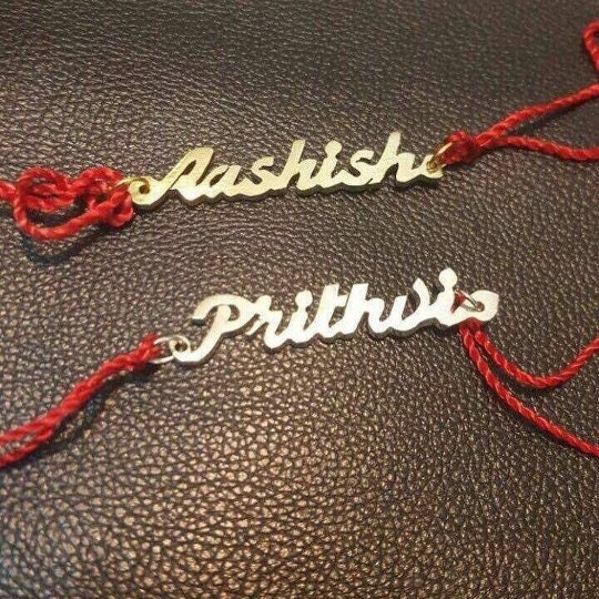 Personalized Name Rakhi, Raksha Bandhan Gift, Rakhi For Brother, Rakhri, Personalised Name Rakhi Thread