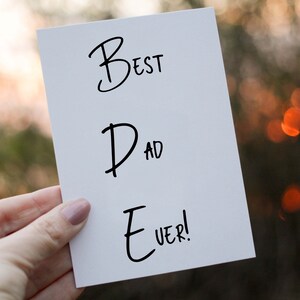 Best Dad Ever Father&#39;s Day Card | Fathers Day Gift | Gift For Dad
