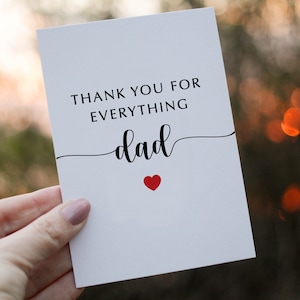 Danke für alles Papa Vatertagskarte druckbare digitale Karte Vatertagsgeschenk
