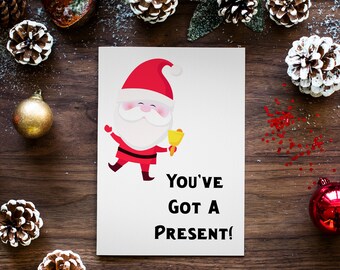 Printable Christmas Card | Holiday Greeting Card | Digital Download | Printable Xmas Card | Cute Card, Santa Claus Card | Xmas Card