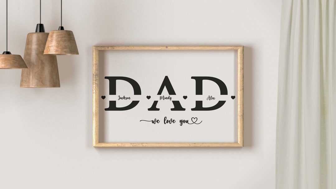 Personalized Gift Fathers Day, Dad Poster, Dad Sign, Gifts for Dad ...