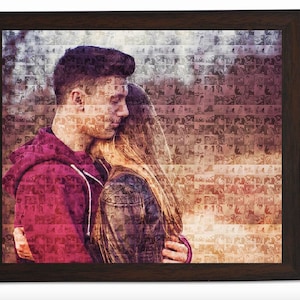 Valentines Day Gift | Personalised Custom Photo Collage Mosaic | Unique Gift for Any Occasion | Gift For Girlfriend, Boyfriend Gift