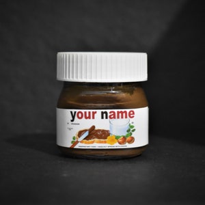 Archivo digital de etiqueta de tarro Mini Nutella personalizado imagen 3