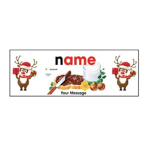 Christmas Gift Personalised Nutella Jar Label, Custom Nutella, Christmas Gift, Merry Christmas, Holiday Gift, Personalized Gift,Mini Nutella
