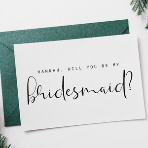 Personalised Bridesmaid Proposal Card, Will You Be My Bridesmaid, For Bridesmaid, Custom Bridesmaid Gift, Wedding Card, Bridesmaid Card