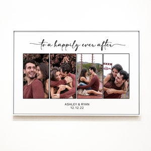 Personalized Wedding Gift For Couple, Heart Sign, Name Sign, Anniversary Sign, Photo Gift, Valentines Day, Custom Gift For Him