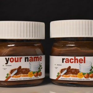 Archivo digital de etiqueta de tarro Mini Nutella personalizado imagen 2