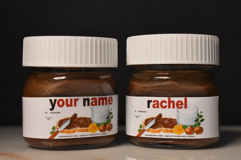 Archivo digital de etiqueta de tarro Mini Nutella personalizado imagen 2