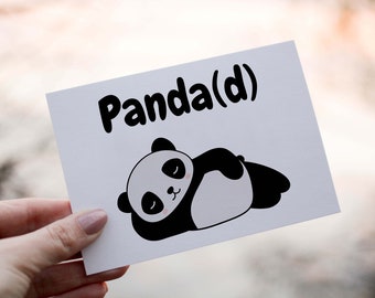 Tarjeta divertida del Día del Padre, Regalo del Día del Padre, Tarjeta de felicitación Panda, Tarjeta digital del Día del Padre, Tarjeta imprimible del Día del Padre