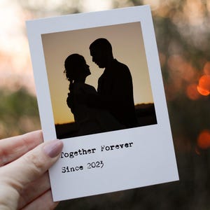 Tarjeta fotográfica personalizada con mensaje personalizado