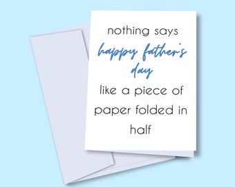 Happy Father's Day Card Funny Gift For Dad Paper Card