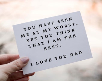 Thanks Dad Fathers Day Card, Father's Day Gift, Love You Dad Greeting Card, Digital Father's Day Card