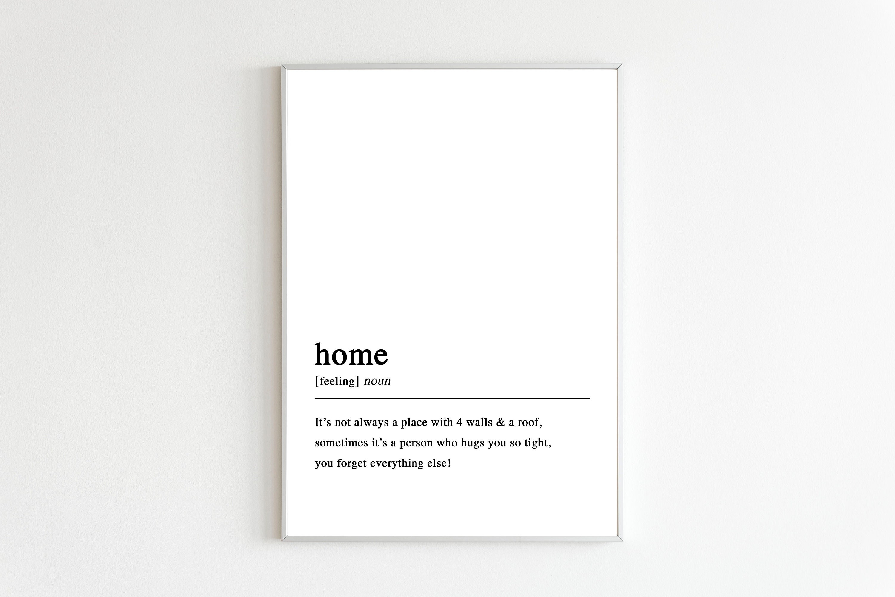 Home Definition Print Quote Print Living Room Decor Etsy