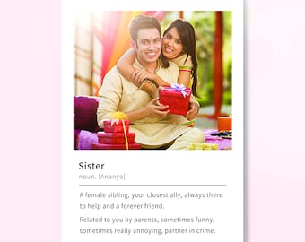 Personalised Photo Rakhi Gift For Sister, Rakhi Card, Happy Rakhsha Bandhan, Rakhri, Greeting Card Printable, Gifts For Sister
