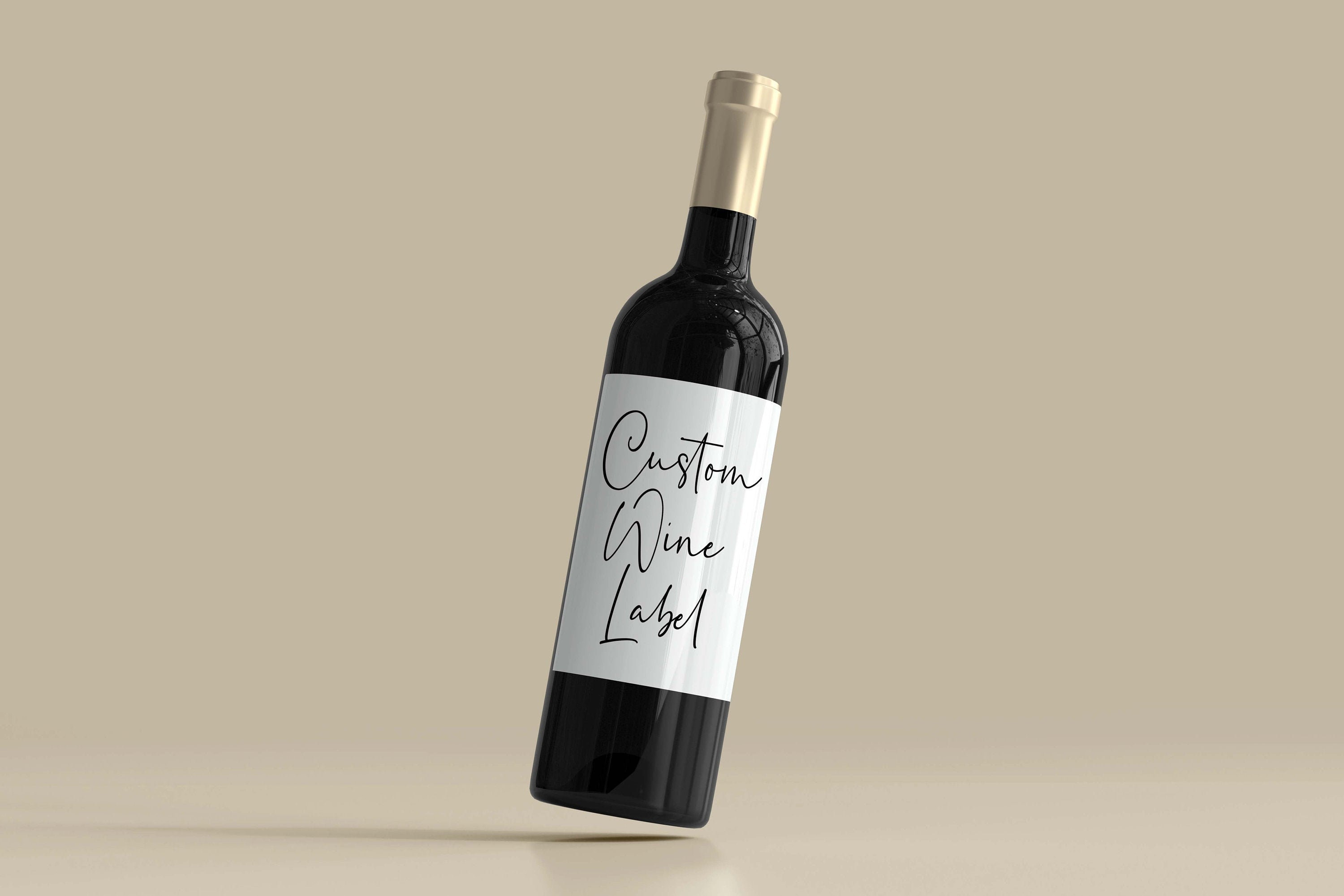 PH PandaHall 40 etichette adesive per bottiglie di vino, 4 stili