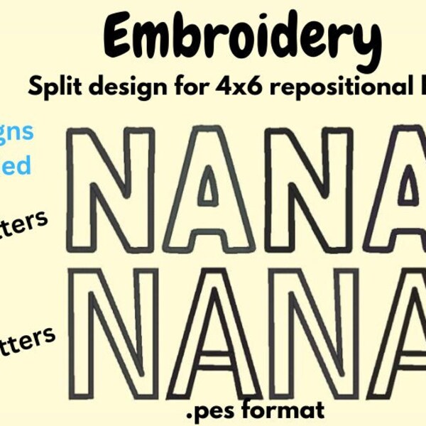 Nana Embroidery Etsy