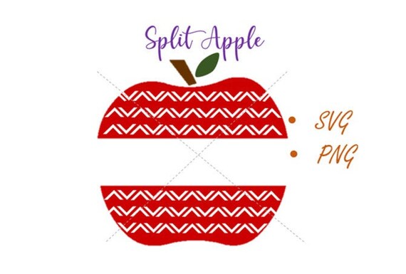 Download Split Apple Zig Zag Design Teacher Gift Png And Svg Christmas Etsy