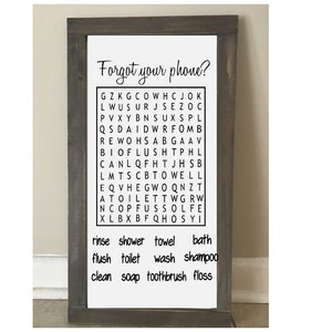 Bathroom Word Search Forget Your Phone SVG File Brush Floss - Etsy