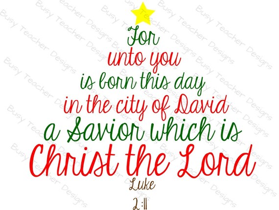 Christmas for Unto You is Born This Day Savior SVG and PNG | Etsy