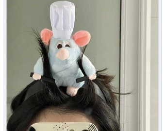 1 Pack, Ratatouille Headband, Ratatouille Hair Clip, Cute Rat Headband, Rat Hair Clip, Creative Hair Clip, Designer Hair Accessories.
