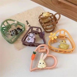 1 Pack Cute Animal Hair Clip Claw, Hair Clip for Thin Hair, Metal Hair Claw, Designer Hair Clip, Korean Hairpin, Hair Accessories.