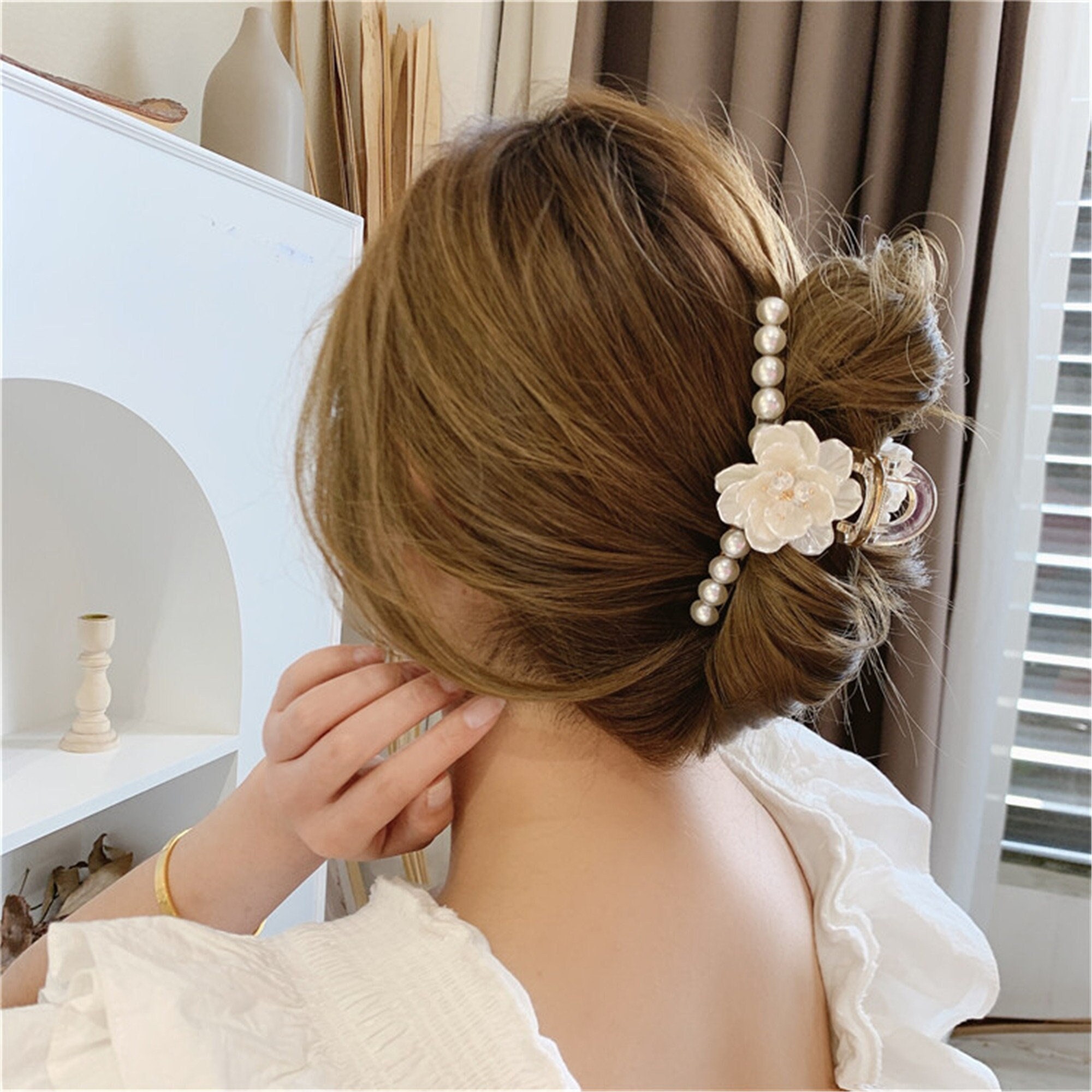 1 Pack Pearl Hair Clip Flower Hair Claws Designer Hairpin - Etsy 1 Pack Pearl Hair Clip Flower Hair Claws Designer Hairpin - Etsy