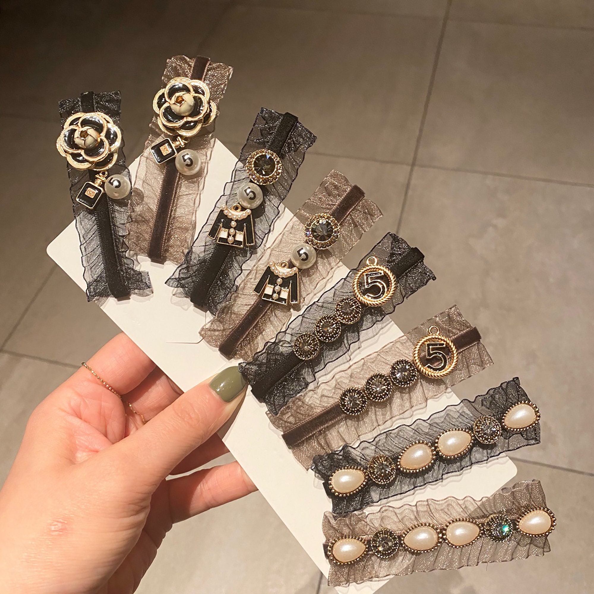 2 Pack Lace Hair Clips Luxury Hair Clips Lovely Hairpin Etsy