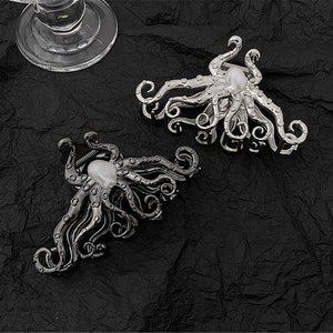 1 Pack, Octopus Hair Claw Vintage, Metal Hair Claws, Hair Clip for Thick Hair, Designer Hair Clip, Large Hair Claw, Hair Accessories.