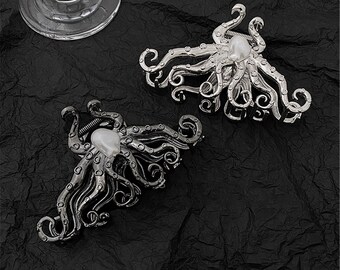 1 Pack, Octopus Hair Claw Vintage, Metal Hair Claws, Hair Clip for Thick Hair, Designer Hair Clip, Large Hair Claw, Hair Accessories.