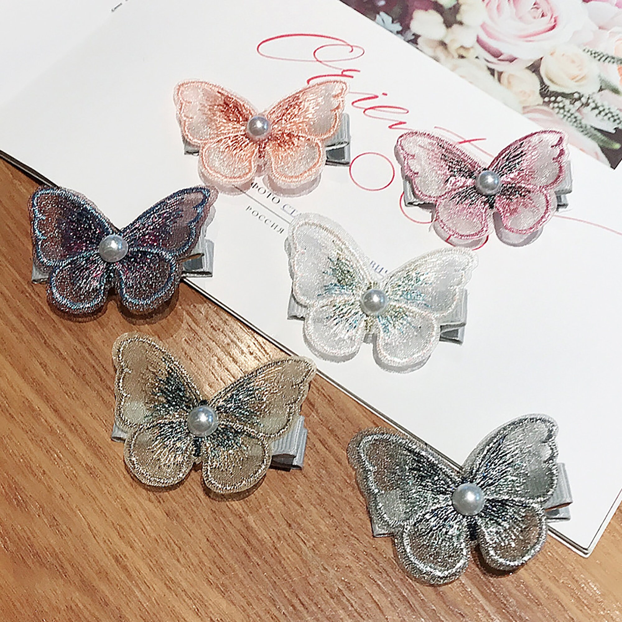 6 Pack Butterfly Hair Clips Cute Hair Clips Lovely Hairpin Etsy