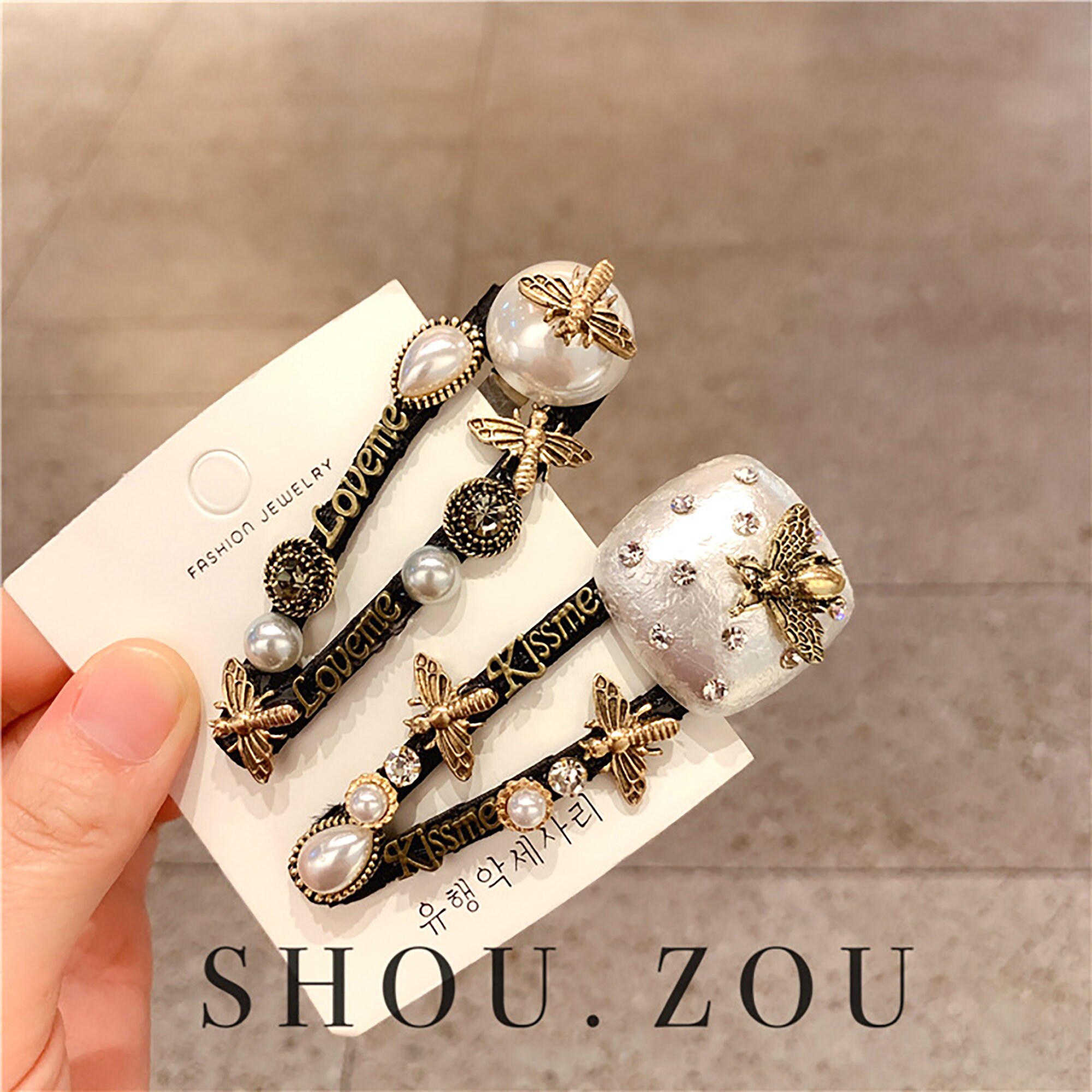 2 Pack Luxury Pearl Hair Clips Designer Hair Clips Hair Etsy