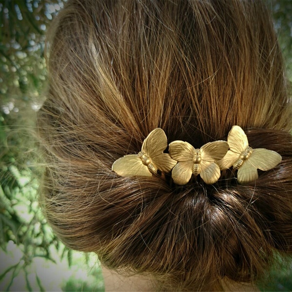 1 confezione, pettine per capelli a farfalla, pettine per capelli vintage, pettine per capelli in metallo, pettine per capelli oro/argento, pettine per capelli da sposa, pettine per capelli di design, accessori per capelli