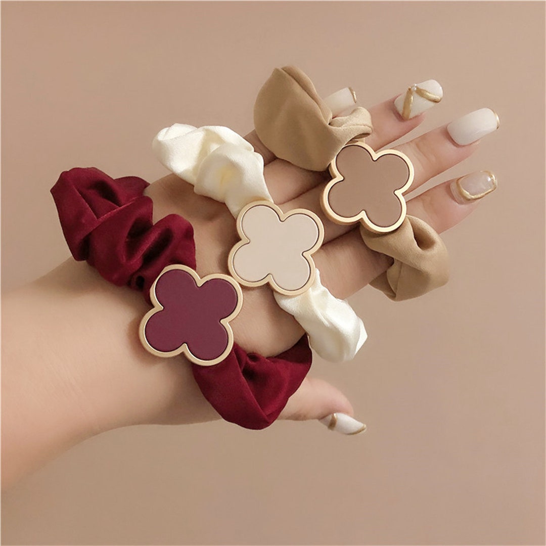 1 Pc Clover Hair Ties Designer Hair Tie Korean Hair Tie Etsy