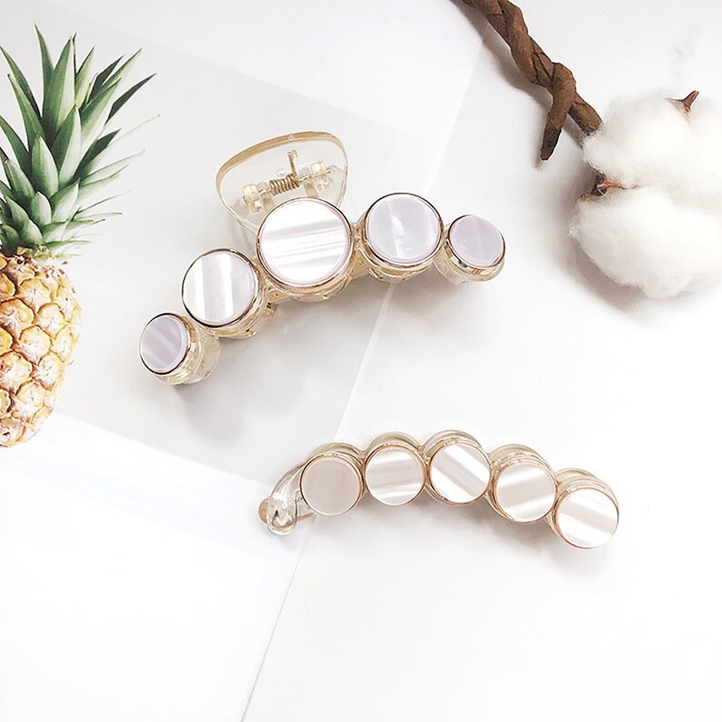 Pearl Hair Claws Elegant Hair Claw Acrylic Hair Claw Korean Etsy