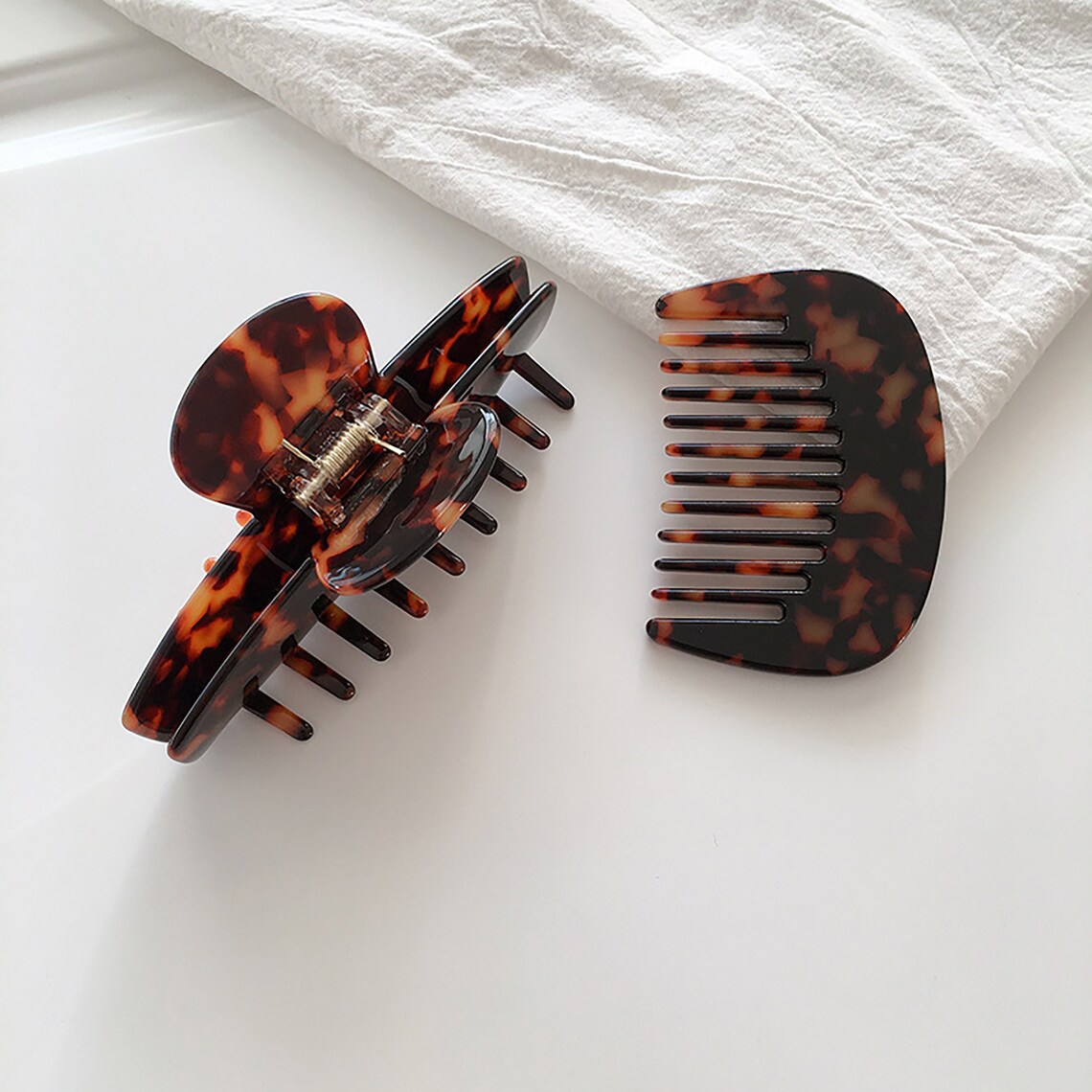 2 Pack Tortoiseshell Hair Clips Tortoiseshell Hair Comb Etsy