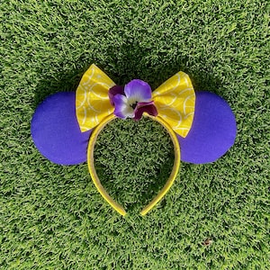 Flower and Garden Violet Lemonade Mouse Ears Purple and Yellow Ears