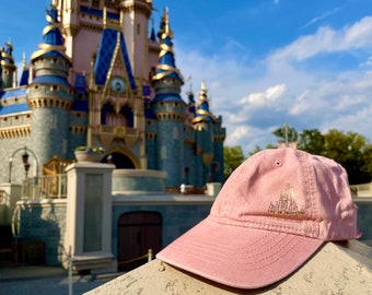 Chapéu de Castelo Mágico Rosa Princesa Dourada