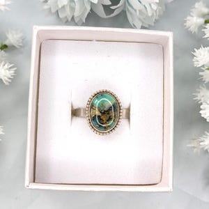 Seven Dwarfs Turquoise Sterling Silver Ring - Size 6 1/2 - Handmade, Hypoallergenic, Rare Blue Gemstone, Variscite, Boho, Gift for Her